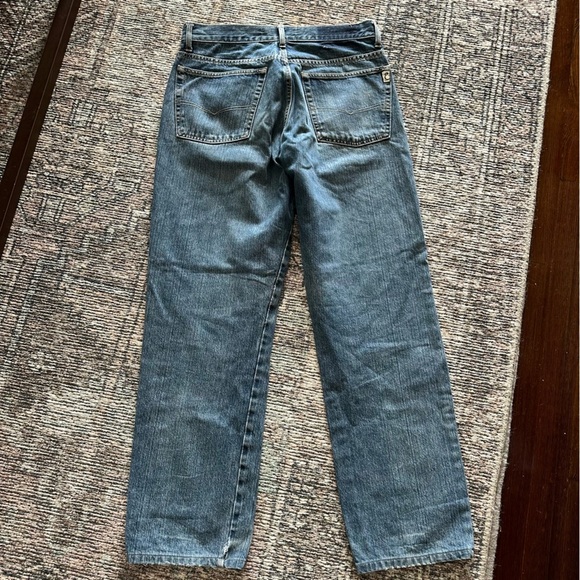 VINTAGE‎ BLACK HORSE LANE ATELIER MENS JEANS SIZE 34 SHORT BUTTON FLY STRAIGHT - Picture 3 of 6